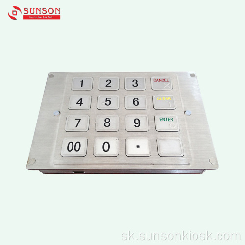 Antivandalský šifrovaný kód PIN pre kiosk bez bezpilotných prostriedkov